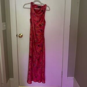 Zara Vibrant Pink Floral Maxi Dress